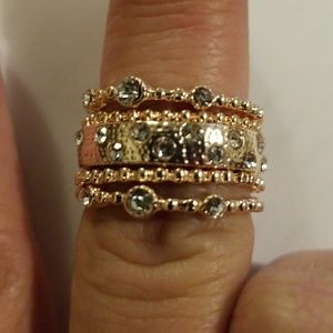 Rose gold filled ring cubic zirconia. Stackable